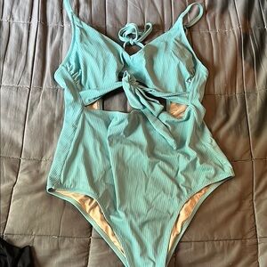 Shade & Shore Teal One Piece Swimsuit
